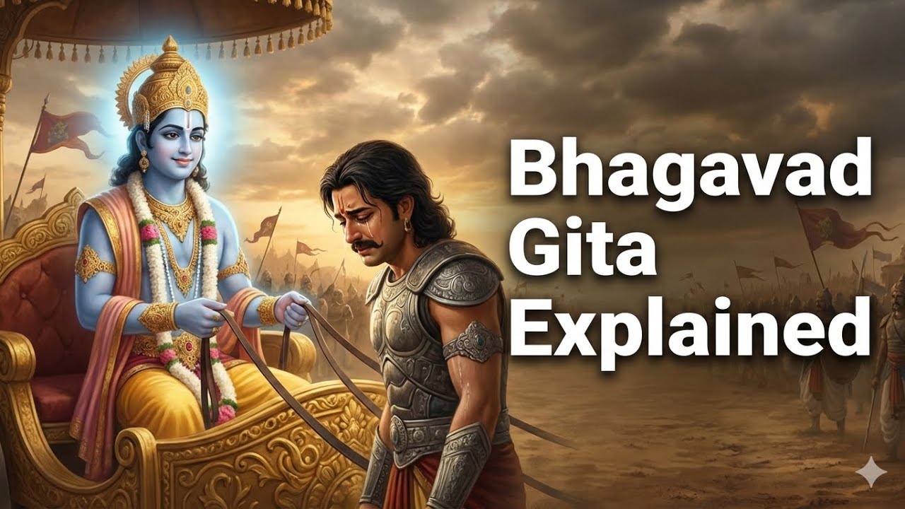भगवद गीता की कहानी | Life बदल देने वाली सीख | Krishna & Arjuna | Gita Explained