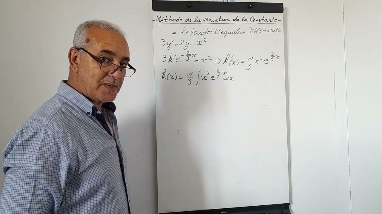Résoudre une équation différentielle avec la méthode de la variation de la constante