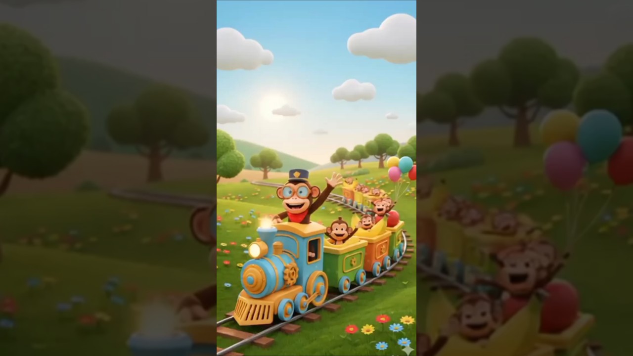 Giant Funny Monkey Driving Train 🚂🐒 | Kids Cartoon Fun