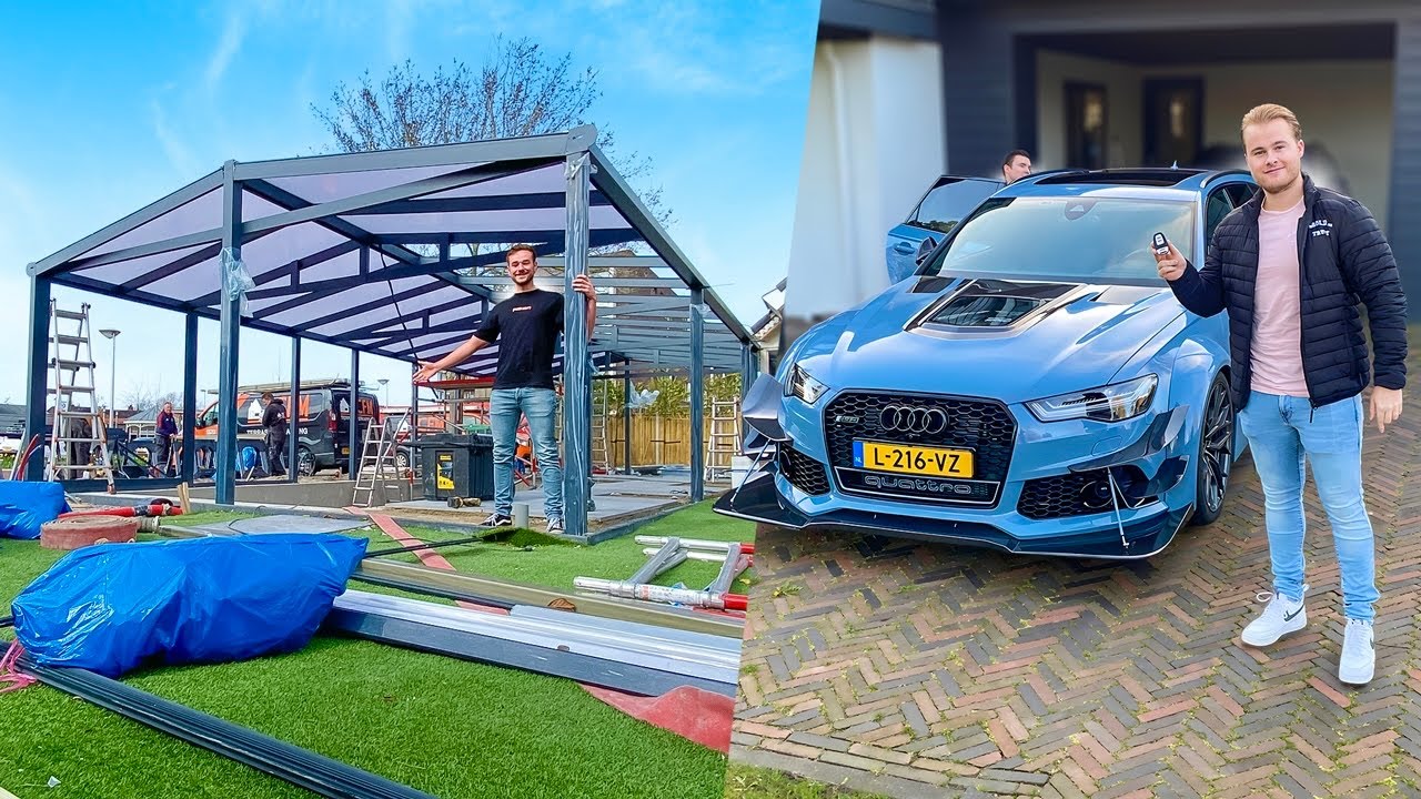 ZWEMBAD AANBOUW & AFGUNST TERWIJL HIJ IN DE RS6 RIJDT!