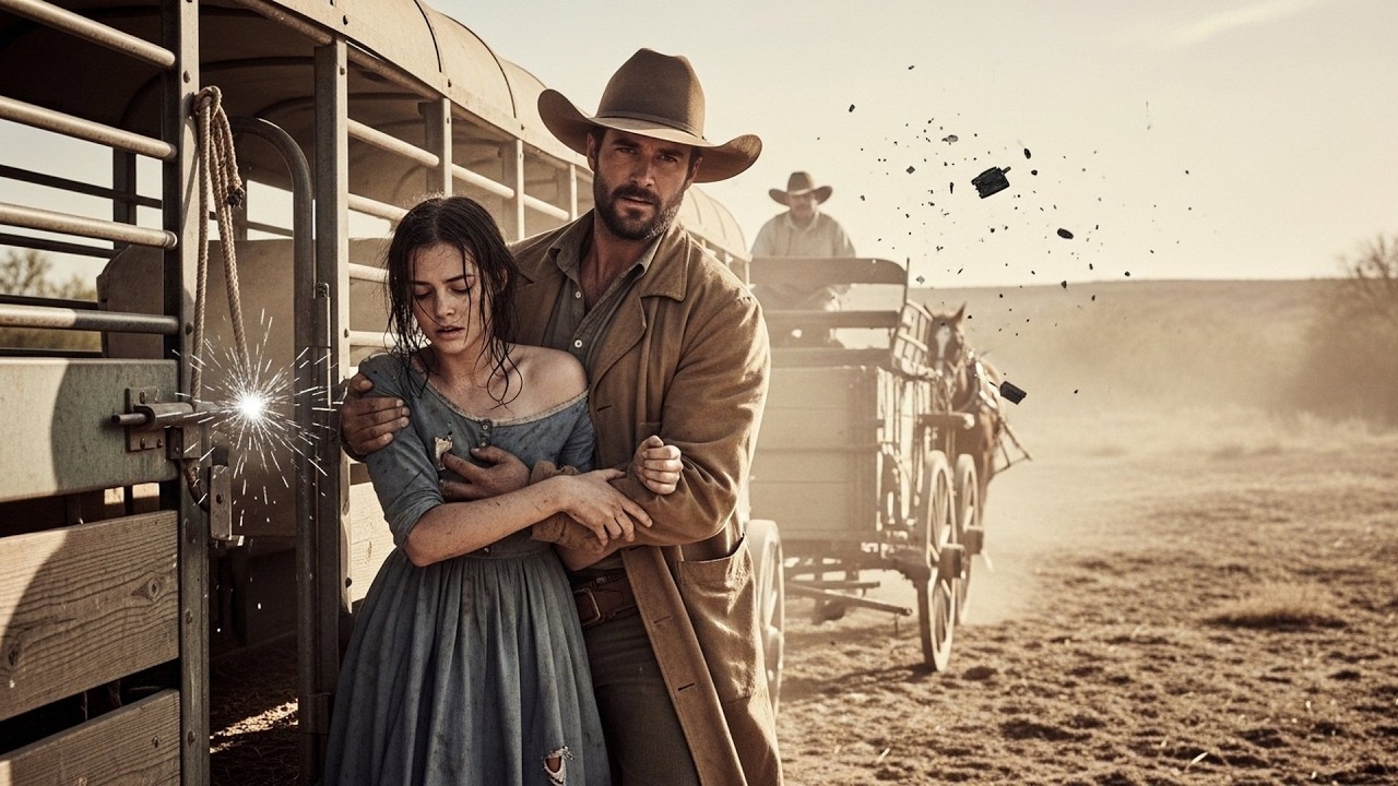 She Was Locked In A Cage Meant For Transporting Stock, The Cowboy Shot The Lock And Helped Her Out