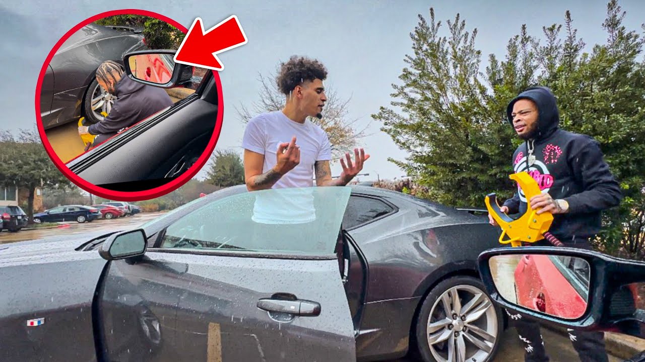 While Jordan Was Shopping.. I Pulled Up And Put A Boot On His NEW CAR😳😳😳