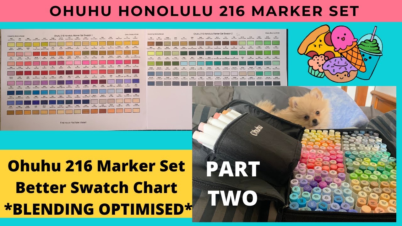 Ohuhu 216 Honolulu Marker Set - Better Swatch Order Part 2