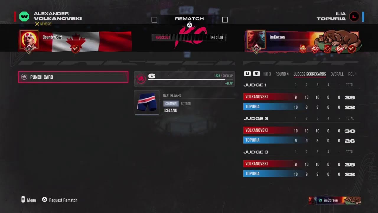 NAE CORSON VS NAE COUNTERCURT- rush