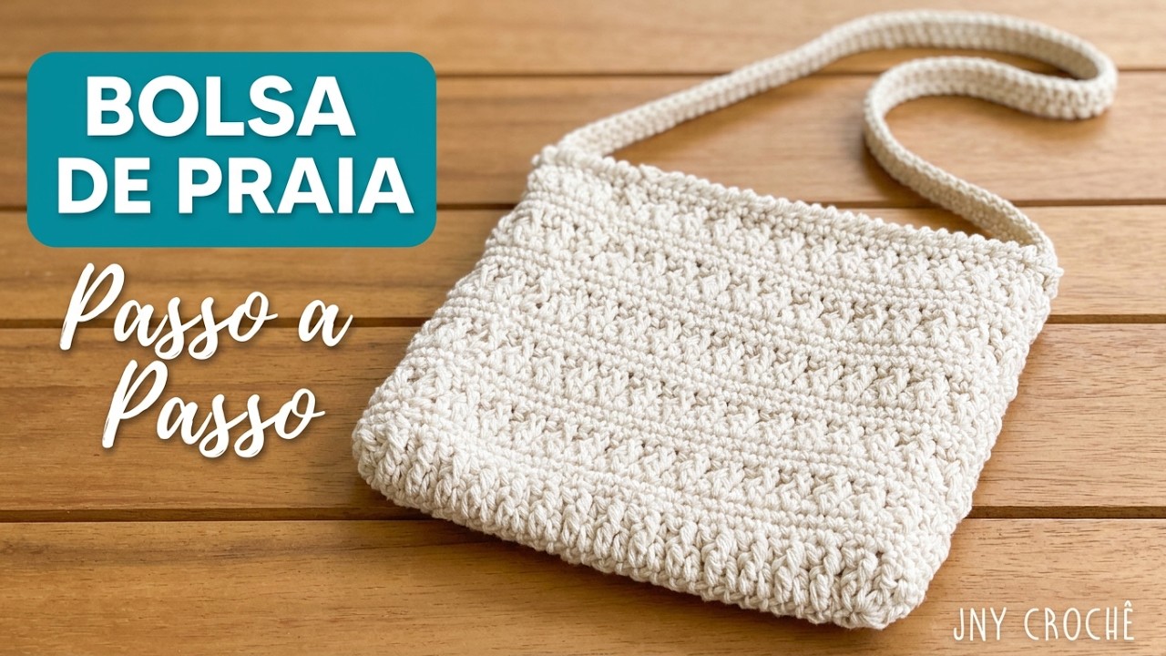 Bolsa de crochê Praia | Professora Ju - JNY Crochê