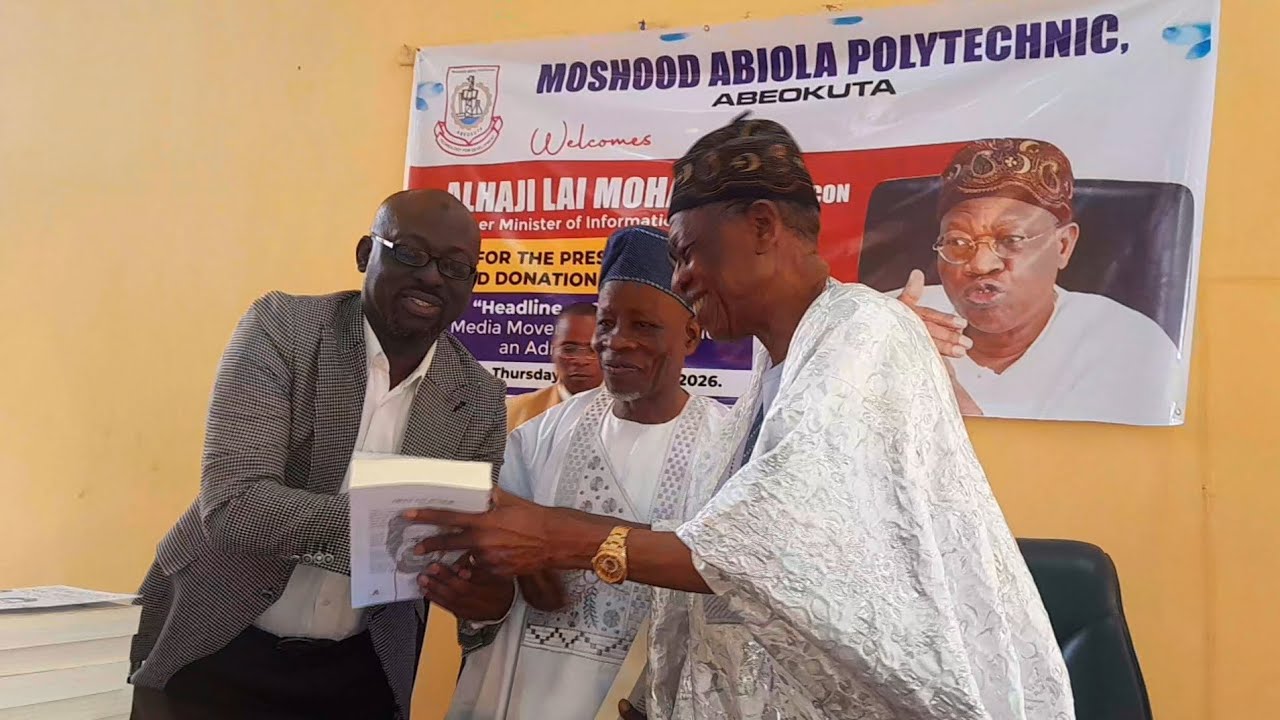 How Ex-Information and Culture Minister Lai Mohammed Donated Books to MAPOLY Abeokuta 
