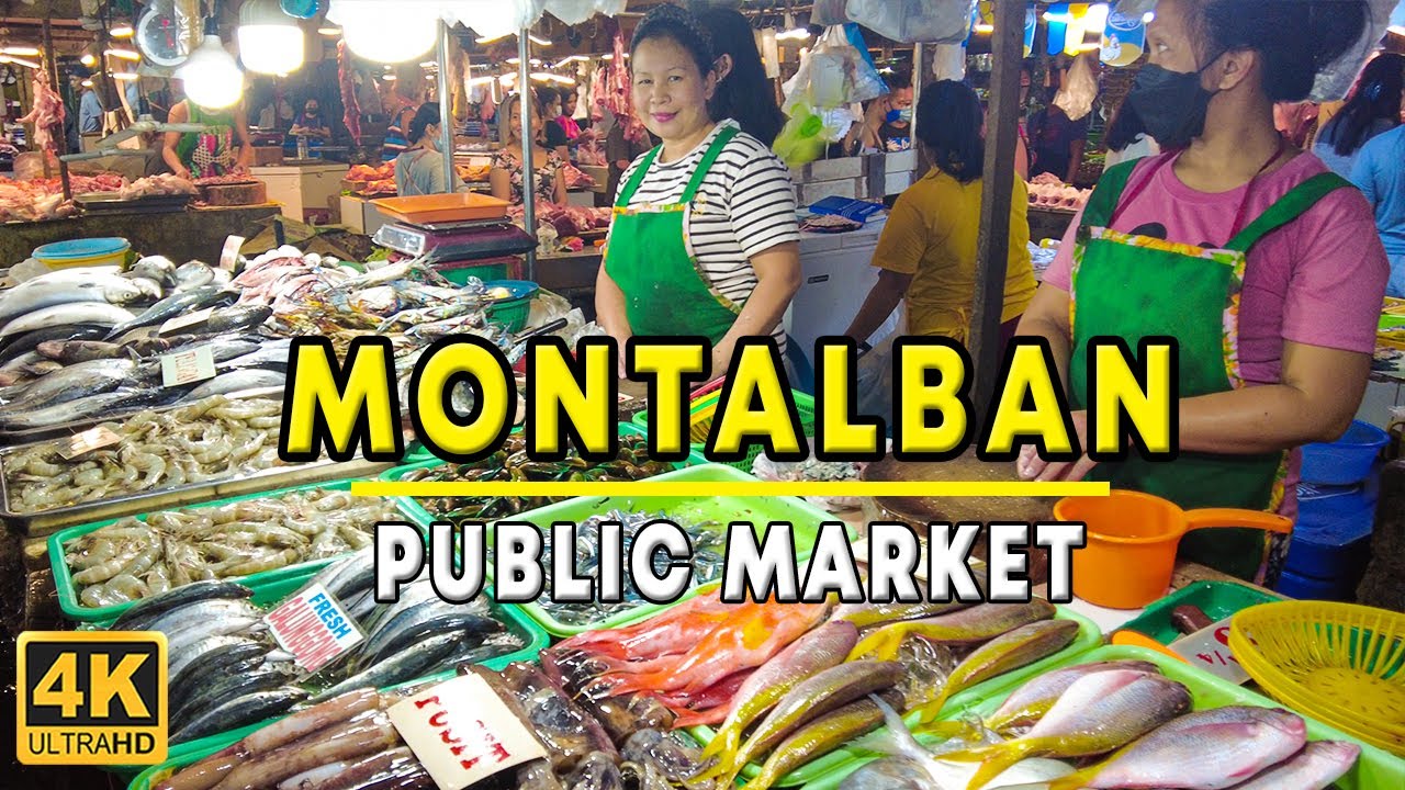 Pleasantly bustling Market of RIZAL | Montalban Market Tour | 4K |