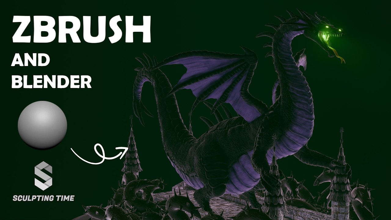 Zbrush and Blender - Maleficient Dragon Fanart Concept Collectible