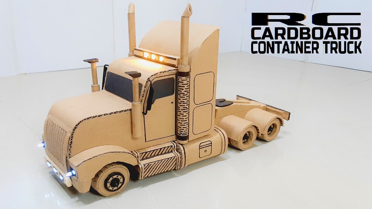How to make RC Container Truck from Cardboard | DIY RC Container Truck | Homemade Container Truck