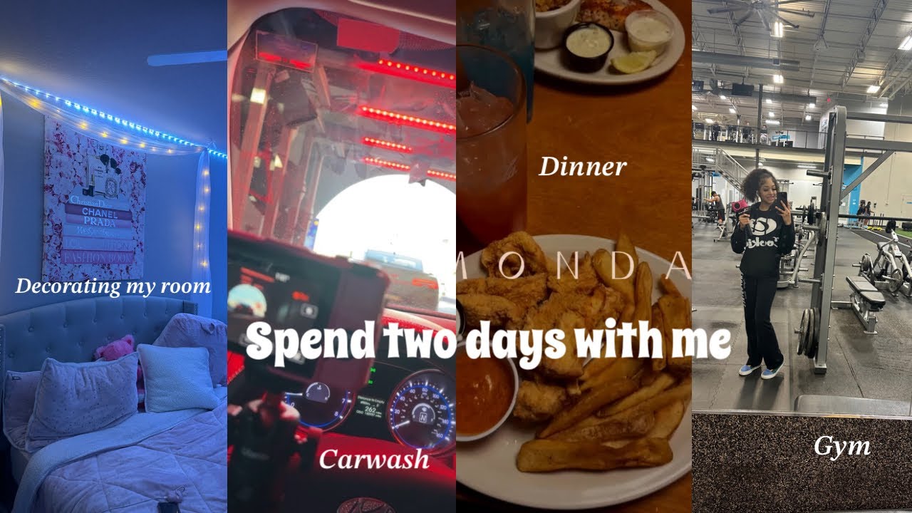 Spend two days with me | decorating my room, gym, car wash, dinner 🤍