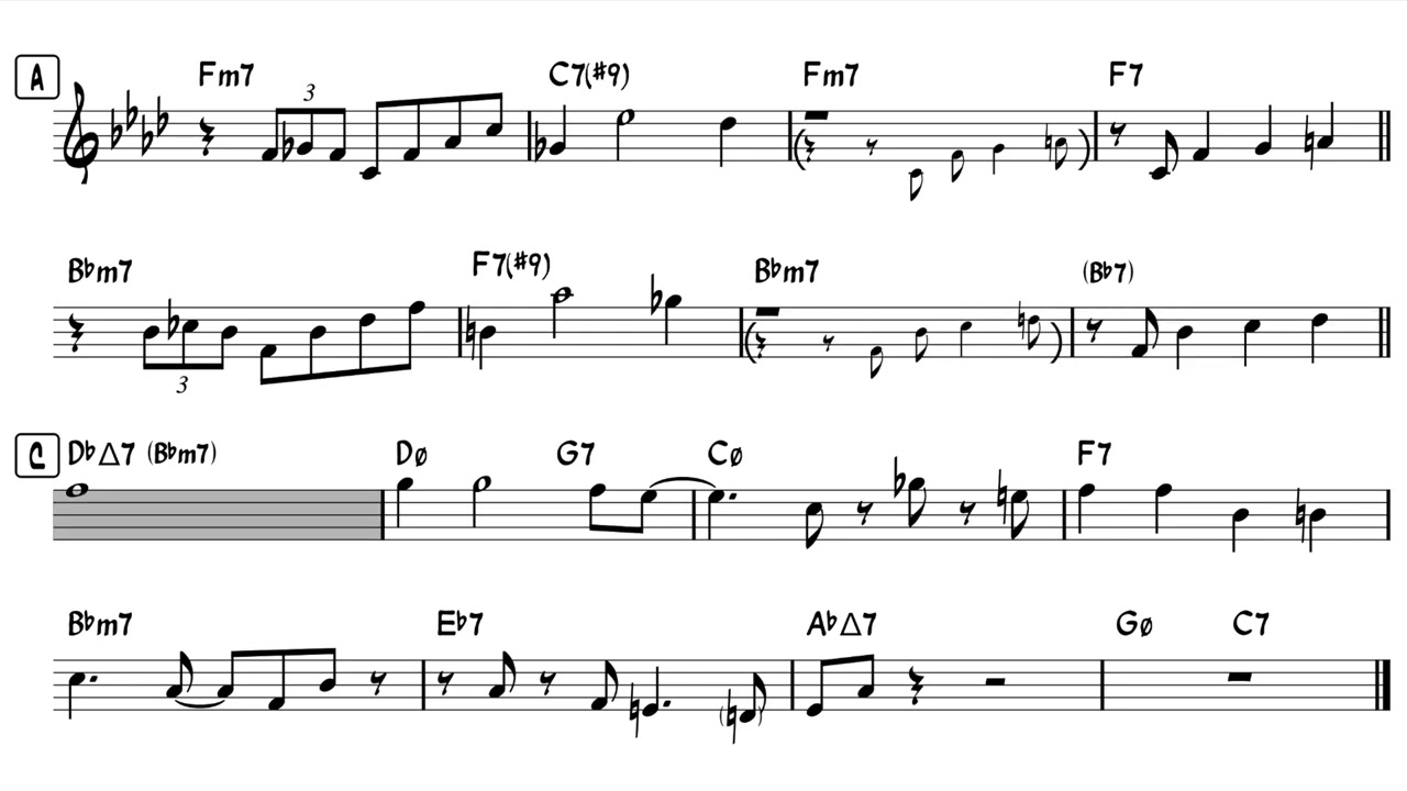 Airegin | Sonny Rollins - Backing Track / Play-Along with Lead Sheet