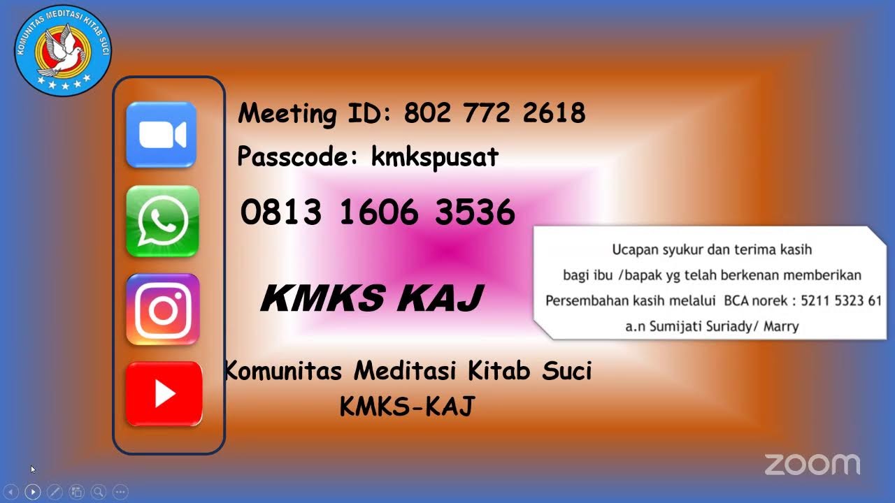 Meditasi Kontemplasi KMKS-KAJ, 11022026, Mark 7: 14-23