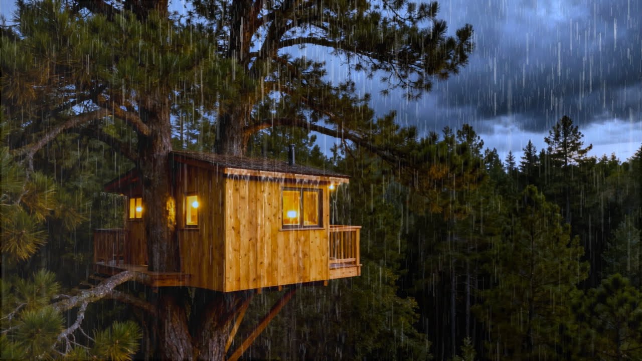 Heavy Rain Sounds for Sleeping | Soft Thunder, Relaxing White Noise | ASMR