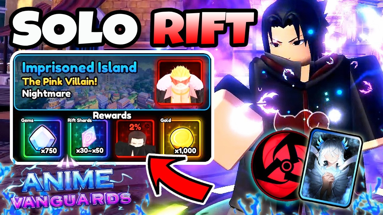 INSANE MYTHIC SASUKE DESTROYED SHANKS RIFT Imprisoned Island in Anime Vanguards!
