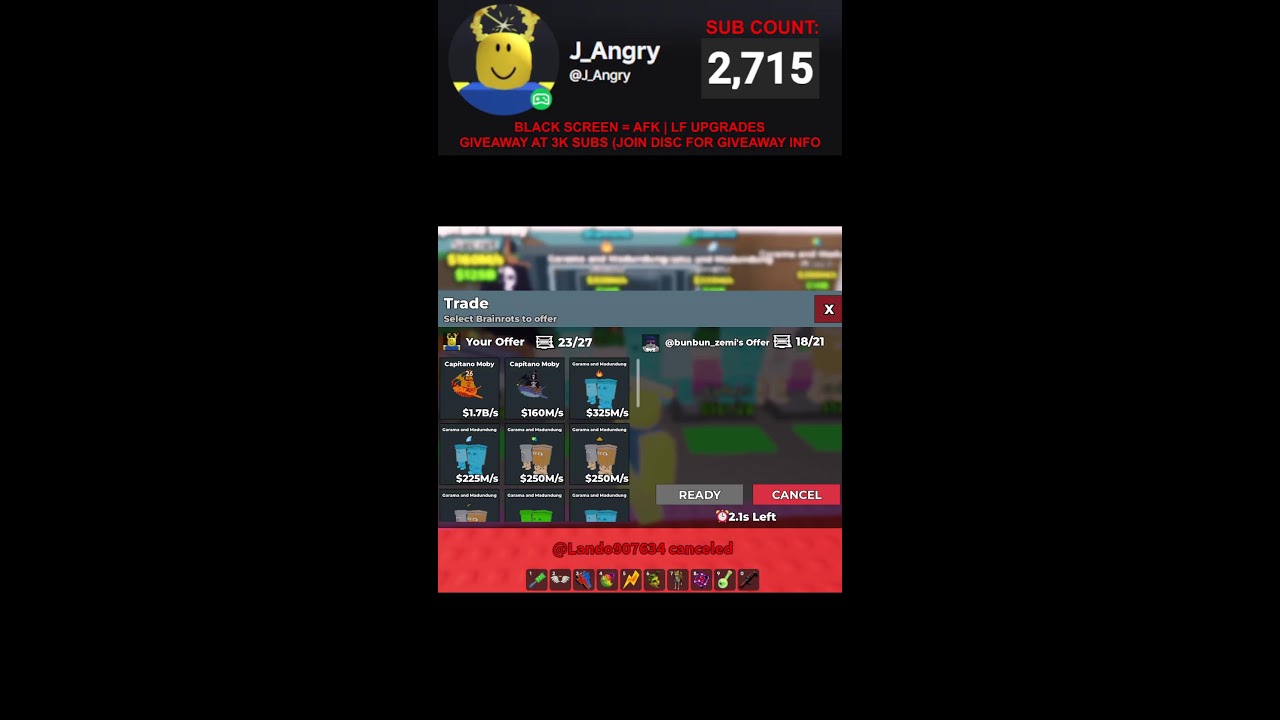 Steal A Brainrot TRADING #live #stealabrainrot #roblox