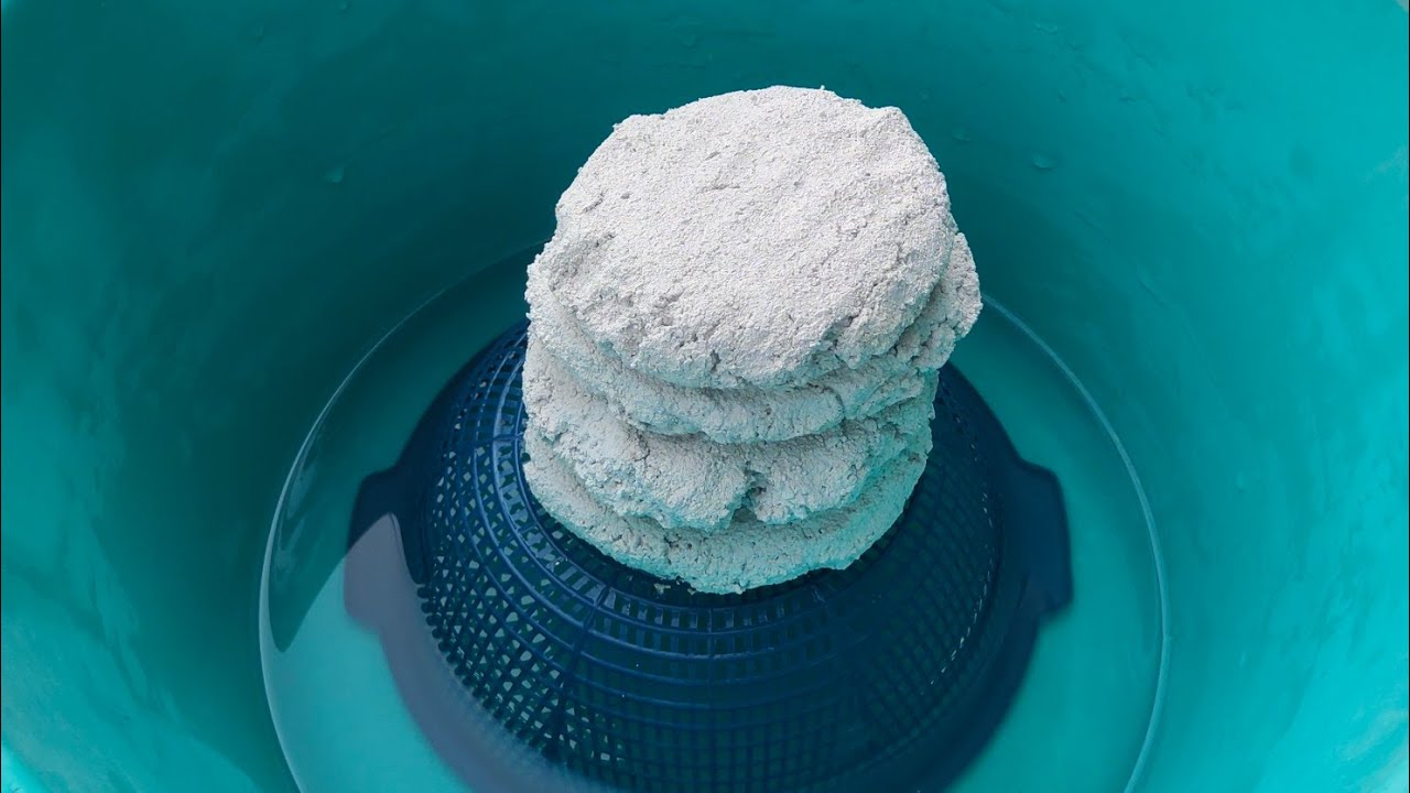 Asmr - New setup ☺️ /mini slabs white cement with white concrete crumbling in water 💦💦