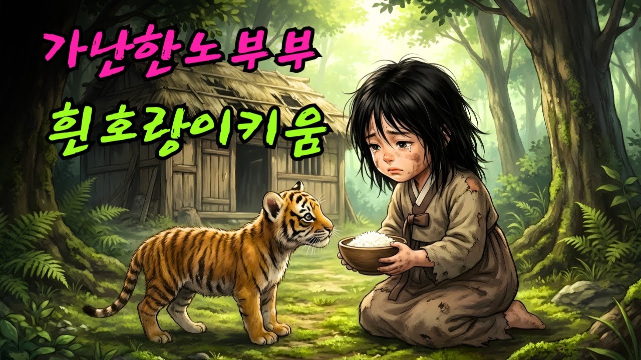 궁핍한 현실 속에서 소녀는 호랑이 새끼를 파는 대신 키우는 길을 택했다|민담 |전설 |설화 |옛날이야기 |오디오북