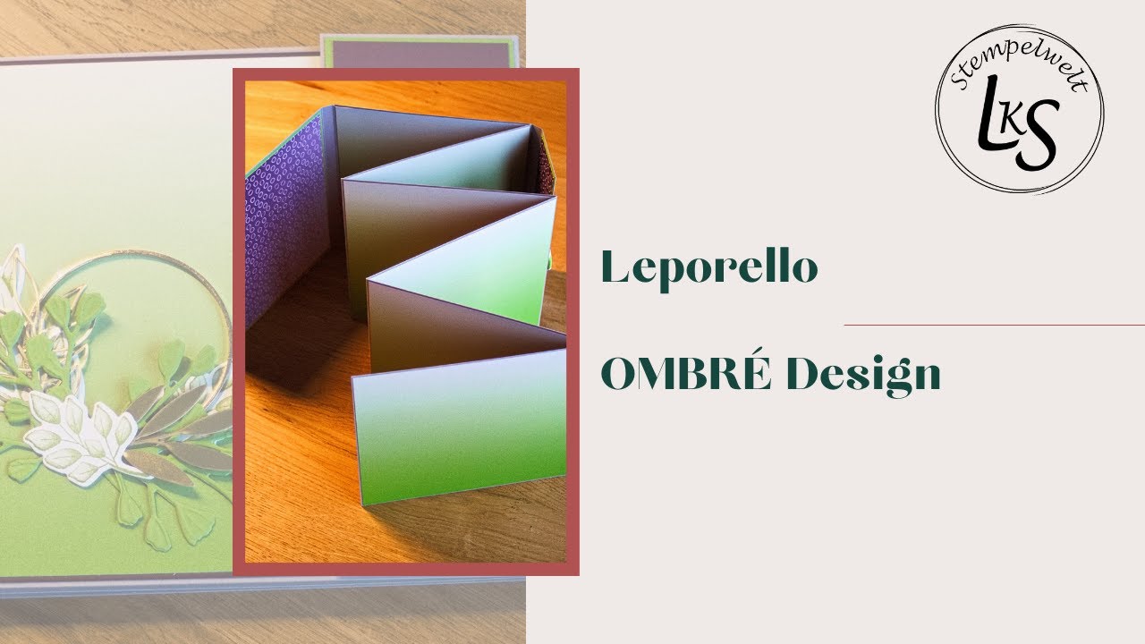 Mini Album Leporello im ombré Look | Ewiges Grün Stampin' Up! Anleitung Fotobuch DIY Tutorial