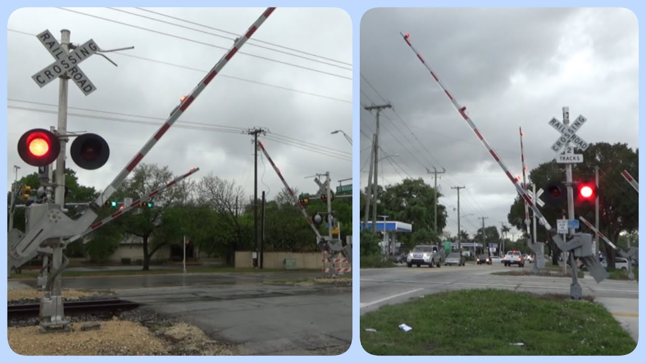 Quad Gated Railroad Crossing Compilation (Part 1)