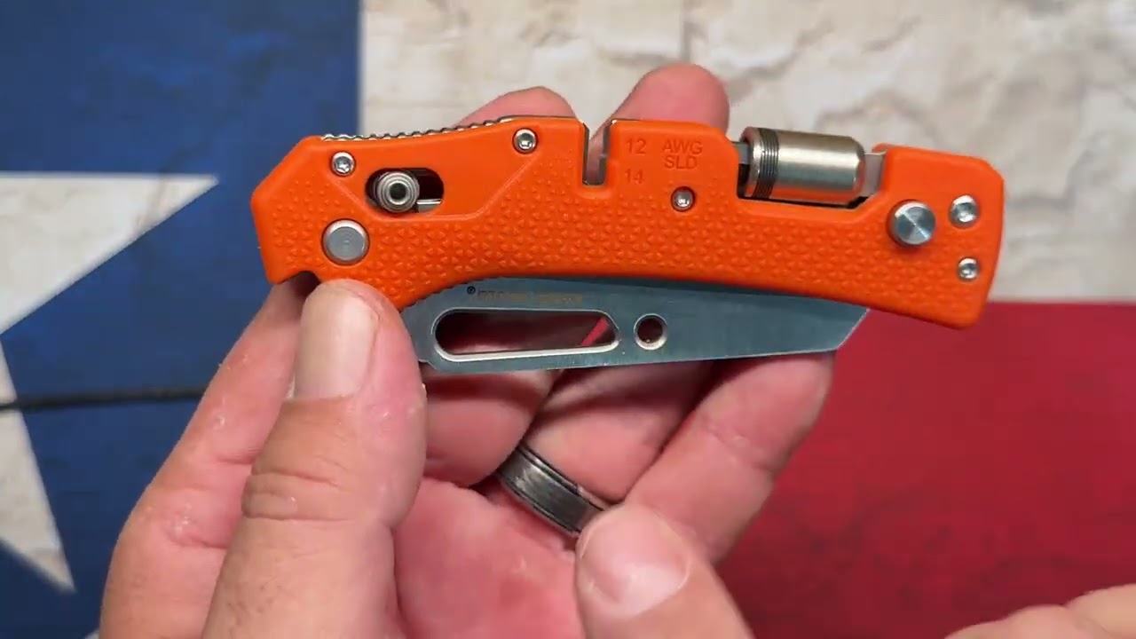 Карманный нож электрика Klein Tools с отверткой