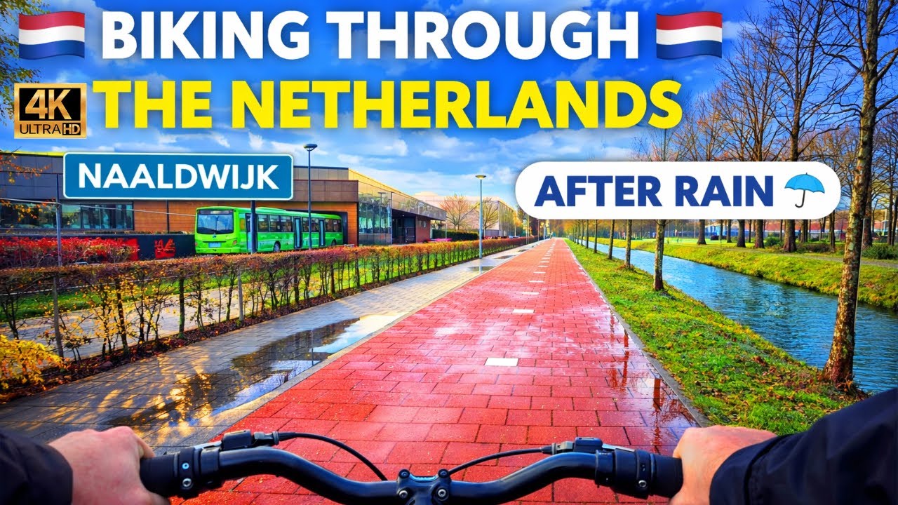 This Is Why the Netherlands Feels Unreal After Rain | Bike Ride to Naaldwijk in 4K