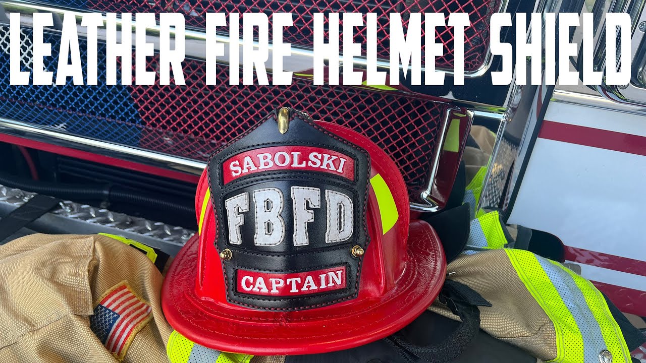 Leather Fire Helmet Shield