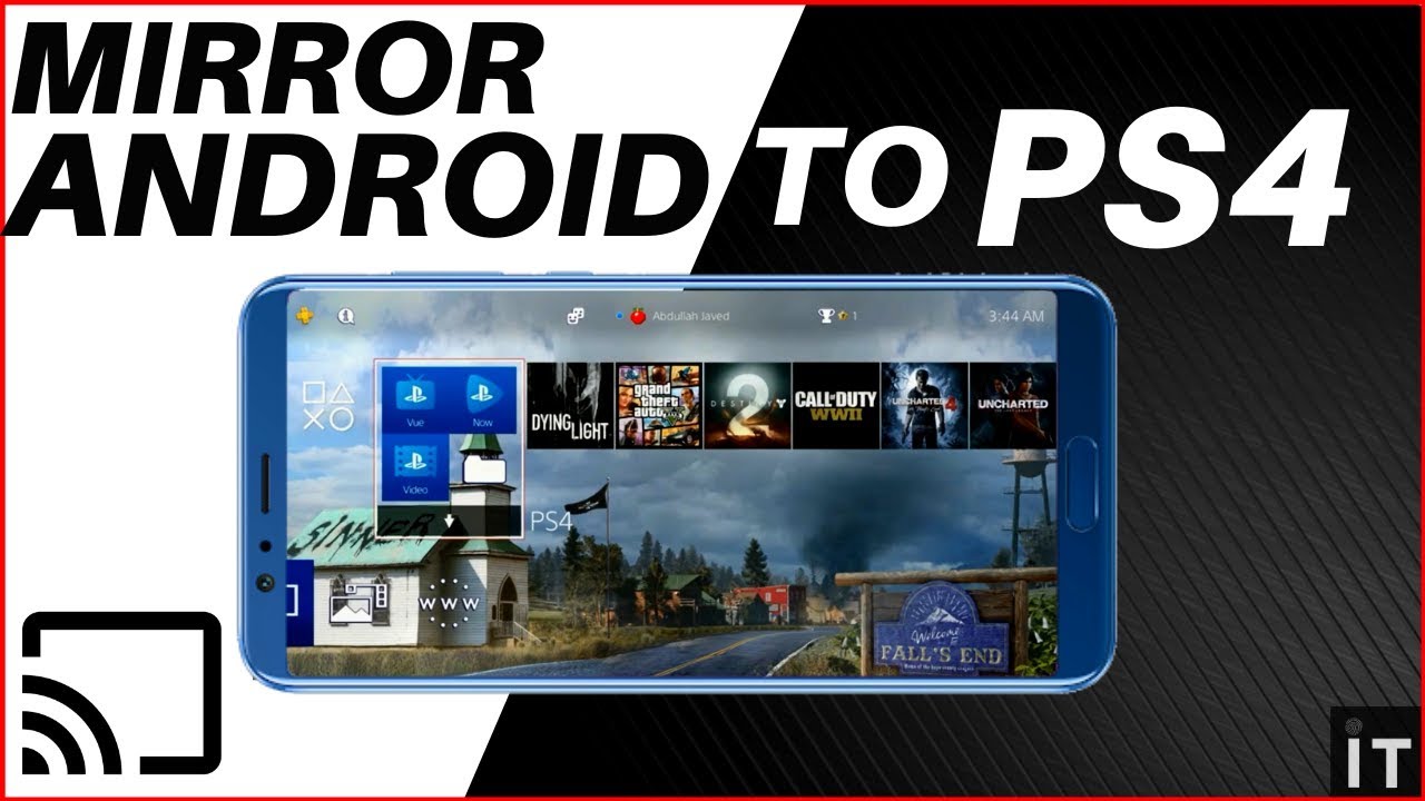 HOW TO MIRROR ANDROID PHONE TO THE PS4