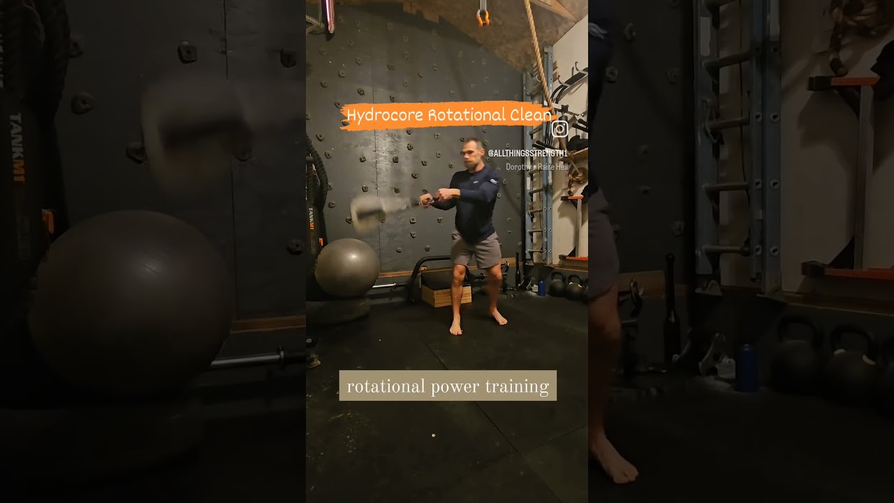 Rotational Clean #weightlifting #hydrocore #fitness #strengthtraining