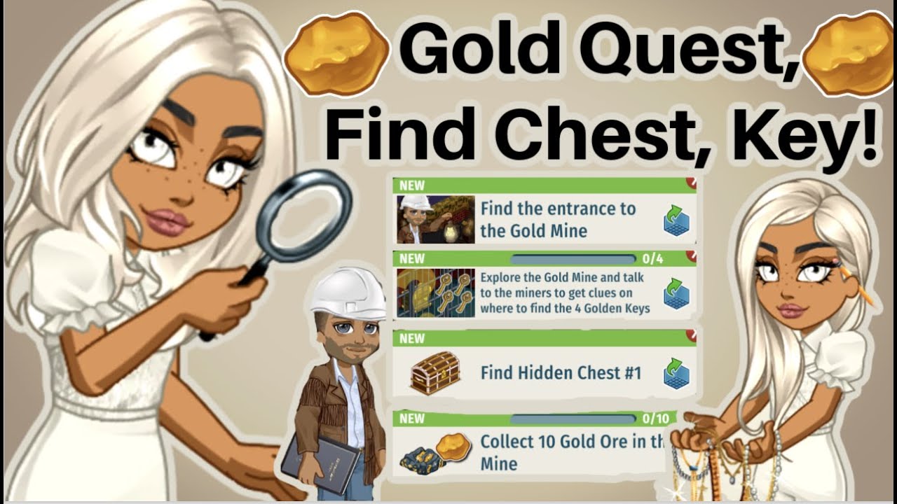 Woozworld- Where To Find Gold Chest, 4 Keys Gold Mine Quest