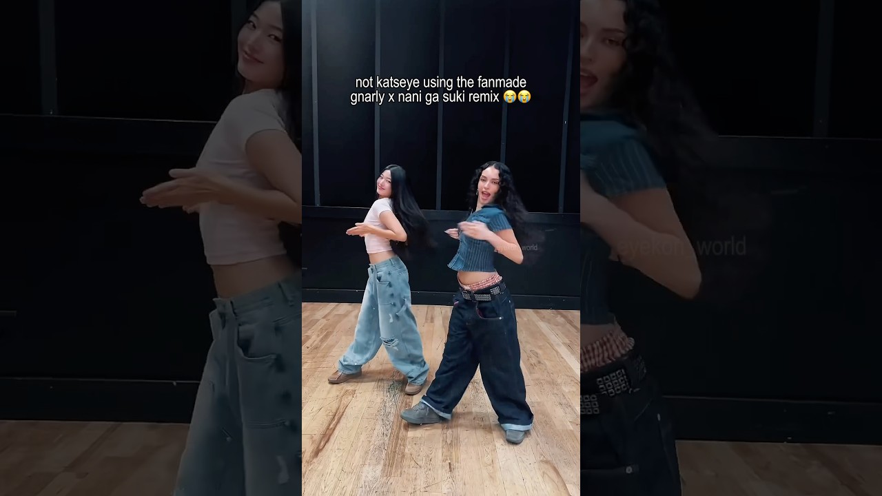 katseye using the fanmade gnarly x nani ga suki remix 😭 #katseye