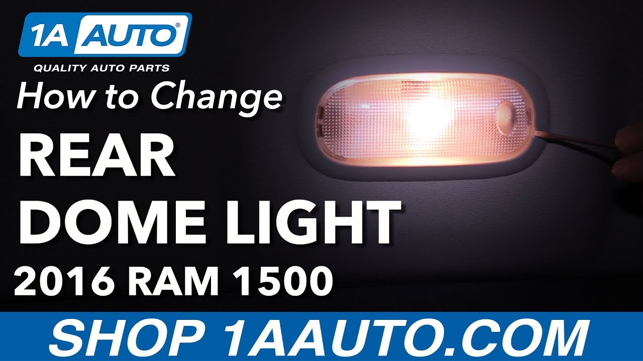How to Change Rear Interior Dome Light Bulbs 09-18 Ram 1500