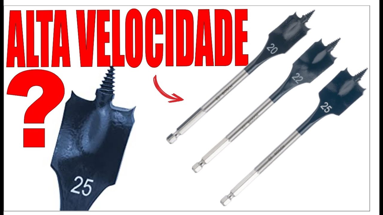 Broca Chata para Madeira Self Cut Speed Bosch ALTA VELOCIDADE DE PERFURAÇÃO Teste e Unboxing