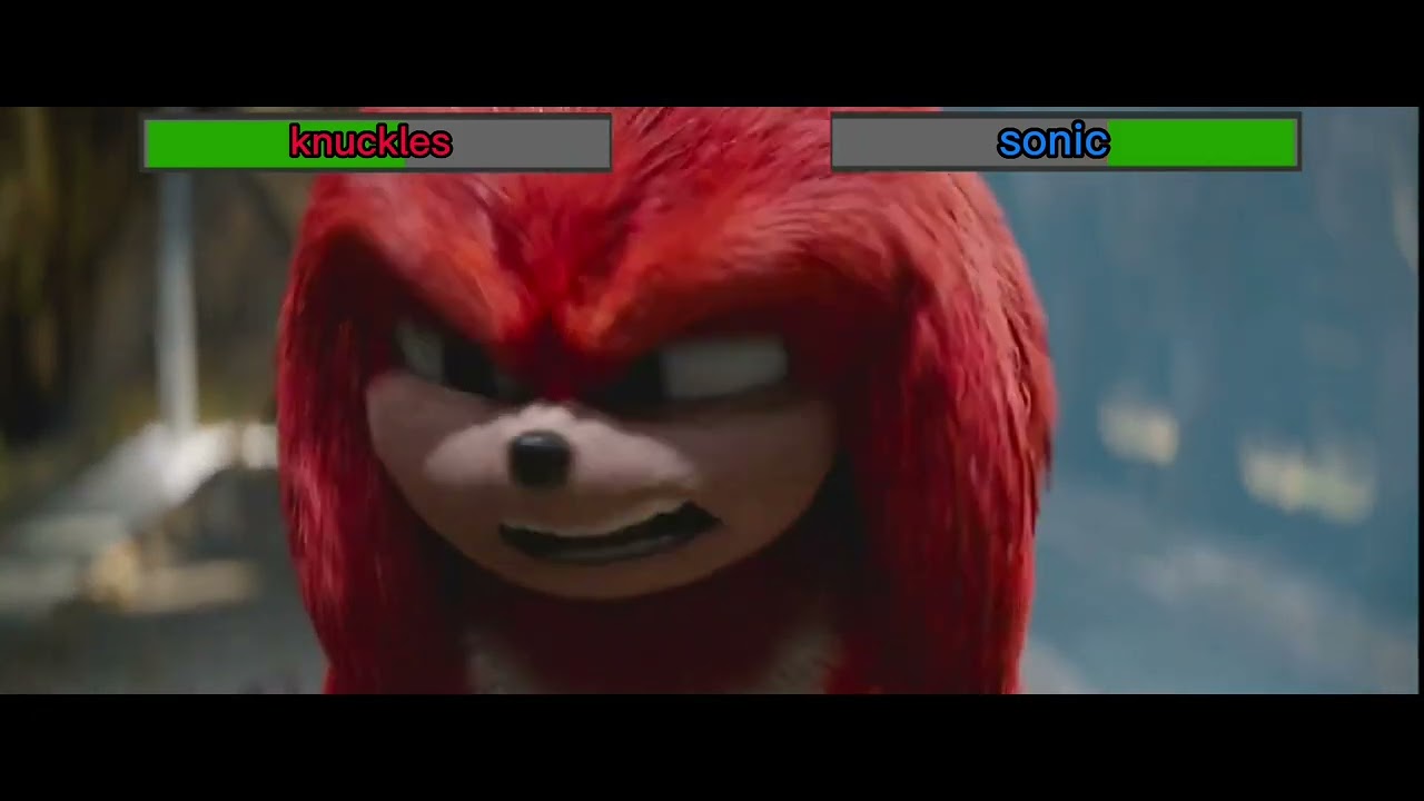 Knuckles vs Sonic. Sonic the hedgehog 2 movie