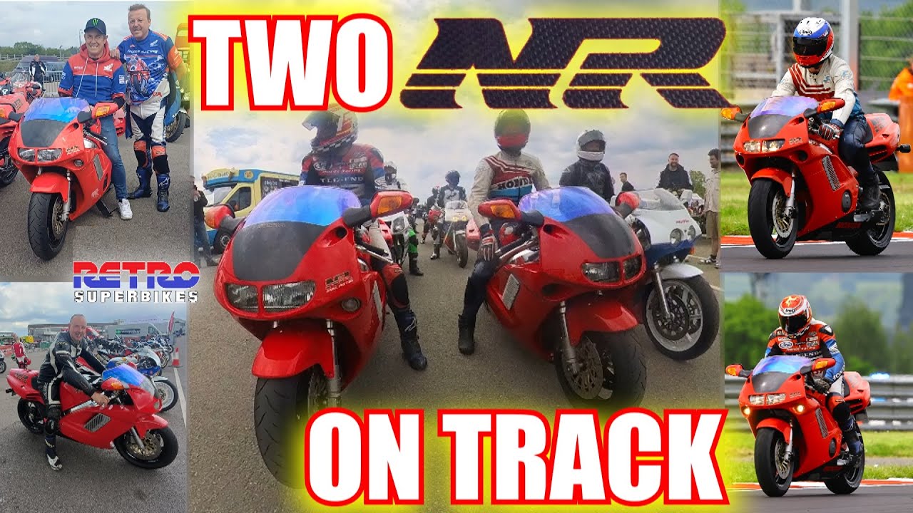Two Honda NR750 on track , walkaround, sound and John Mcguinness