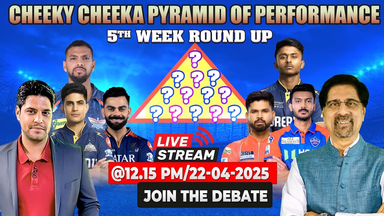 Cheeky Cheeka Pyramid of Performance | 5th Week Round Up | IPL 2025 | Live with Cheeka & Ani