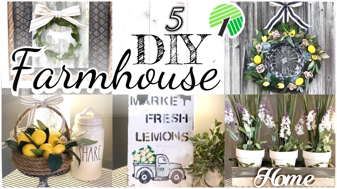 Dollar Tree Farmhouse Rustic DIYS | SPRING FARMHOUSE decor ideas | NEW dollar store diy decor 2020