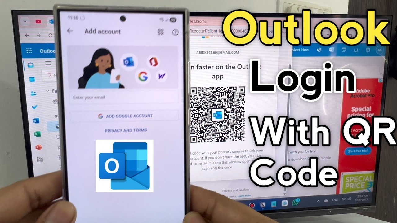 How to login outlook in mobile using qr code | Use a QR code to sign-in to the Outlook mobile apps