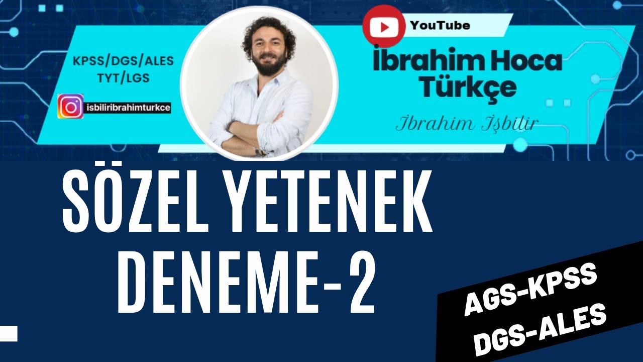 SÖZEL YETENEK DENEME ÇÖZÜMÜ-2 | MEB-AGS & ALES & DGS & KPSS