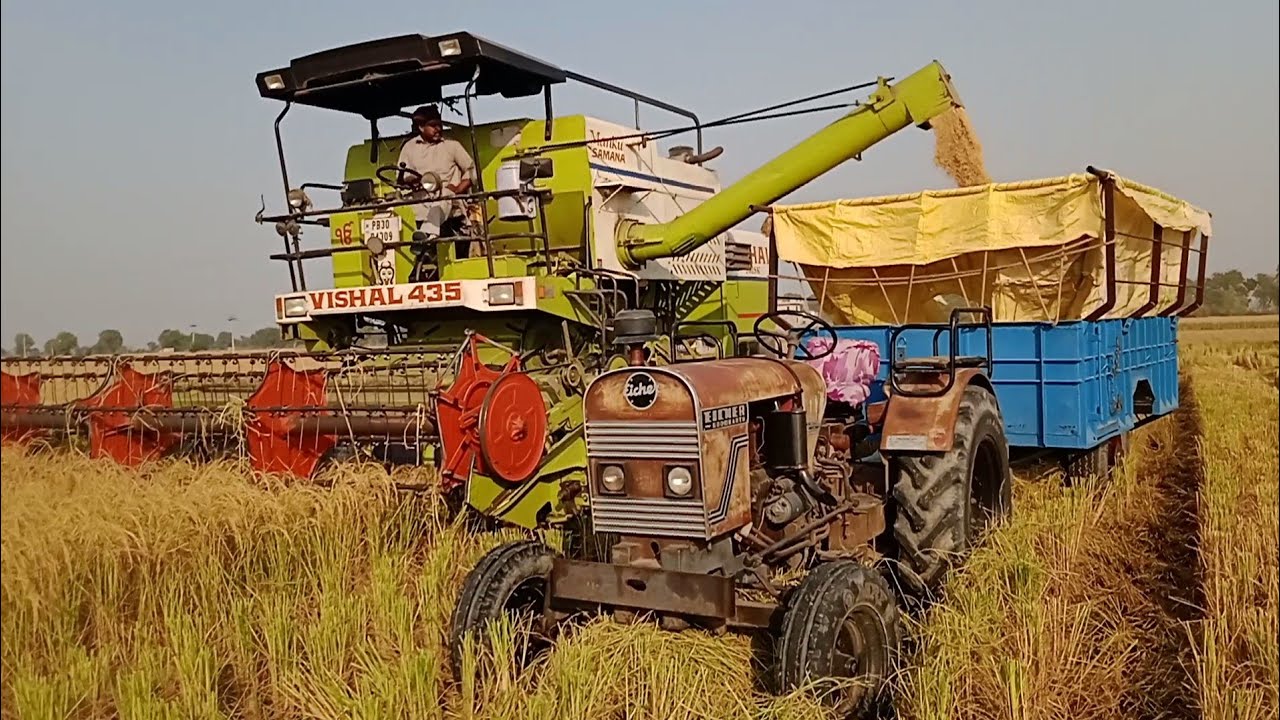 ਅੱਜ ਆਪਾਂ ਮਿੱਤਰੋ ਬਾਸਪਤੀ ਝੋਨਾ ਵੱਡਿਆ ਆਈਸ਼ਰ ਮਗਰ ਪਾਈ ਟਰਾਲੀ ਝੋਨੇ ਦੀ