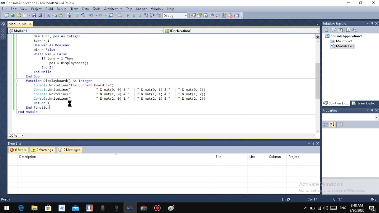 How to make game tictactoe by coding in vb.net(Program code Part 2)