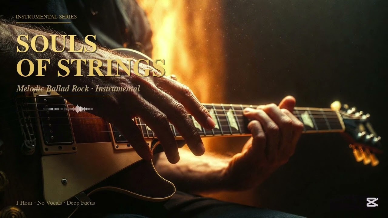 Souls of Strings 🎸 1Hour Melodic Ballad Rock Instrumental | Deep Focus & Relaxing Music