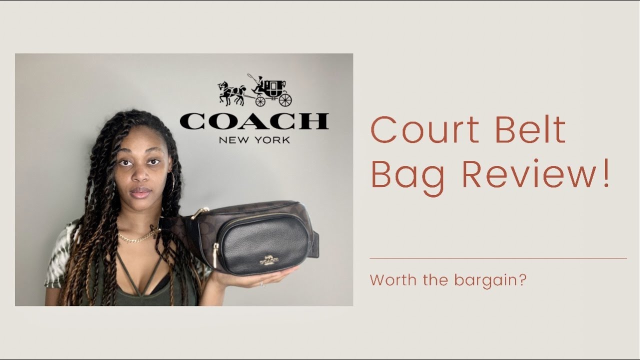 Coach Outlet Court Belt Bag Review, what fits/what’s in my bag + styling... Is it real?