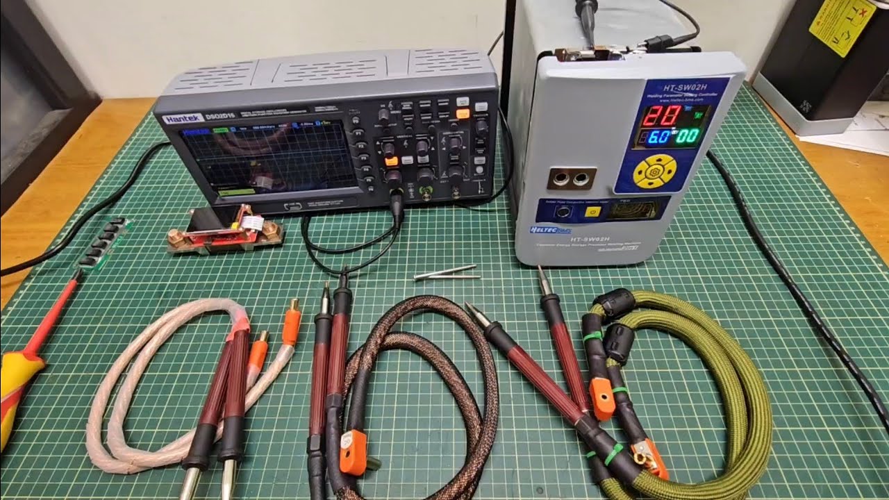 Glitter 811H spot welder (Heltec HT-SW02H) tests after modified to correct factory malfunction.