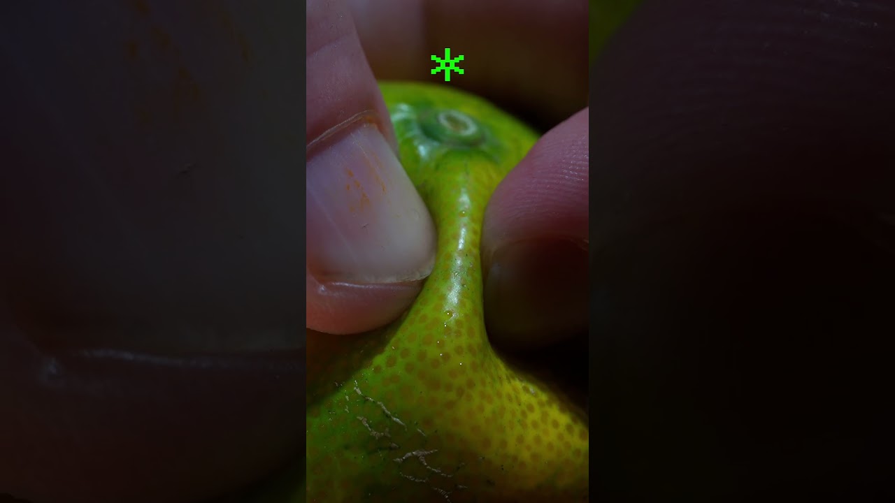 Crushing a Mandarin Peel: Intense Macro Satisfying