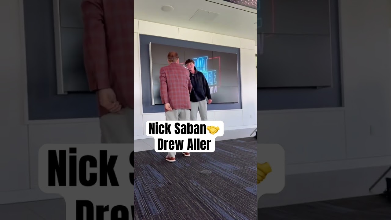 Penn State Quarterback Drew Aller meets College Hall of Fame Coach Nick Saban
