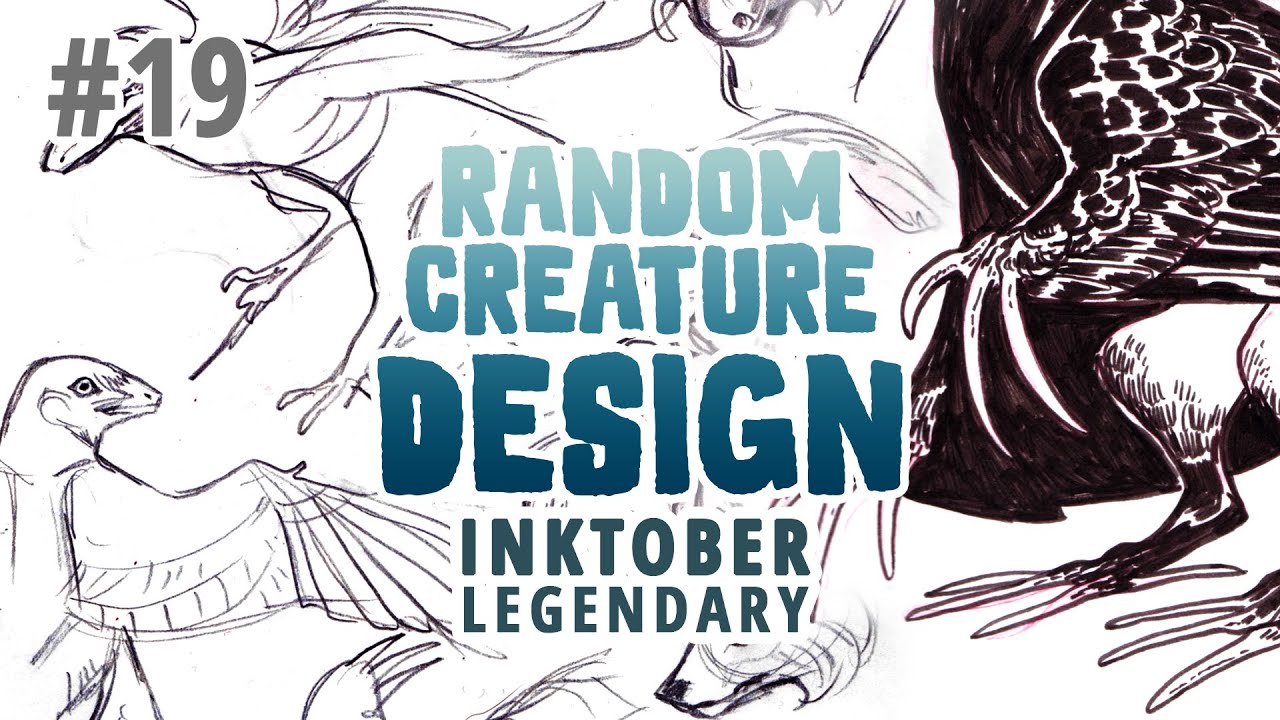 A legendary ink critter! INKTOBER RANDOM CREATURE DESIGN #19