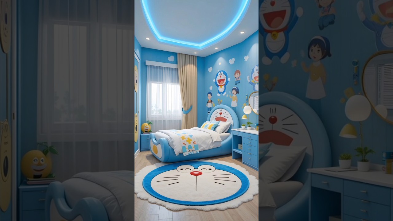 blue color them room settings 