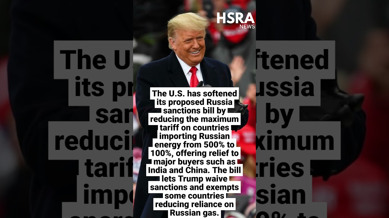 US Slashes Proposed Russian Oil Tariff from 500% to 100% | Big Relief for India & China! #shorts