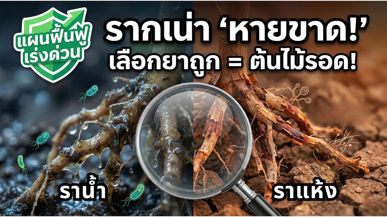 สูตรหมอพืช! ✅ รากเน่า 