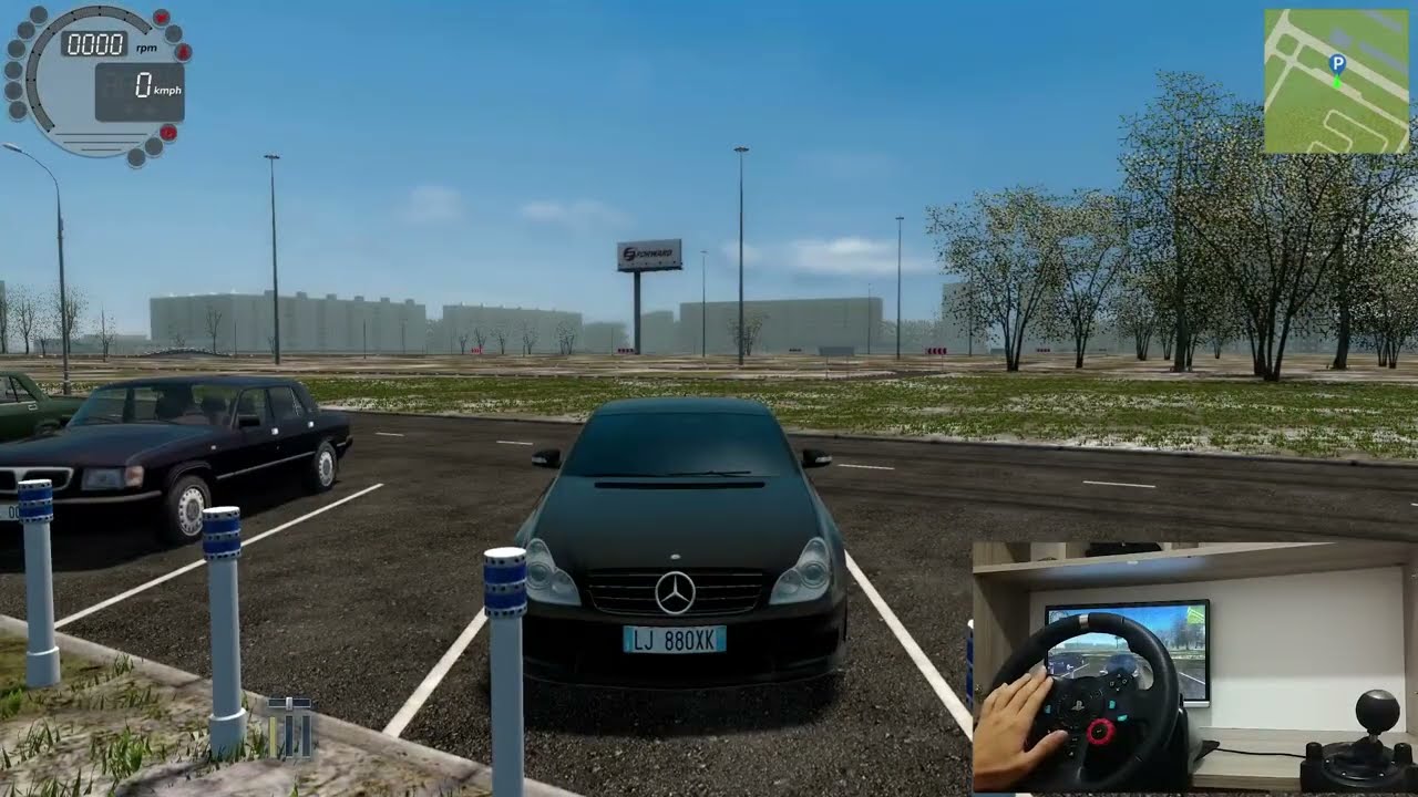 Mercedes CLS55 AMG | City Car Driving | Logitech G29 With Wheel Cam